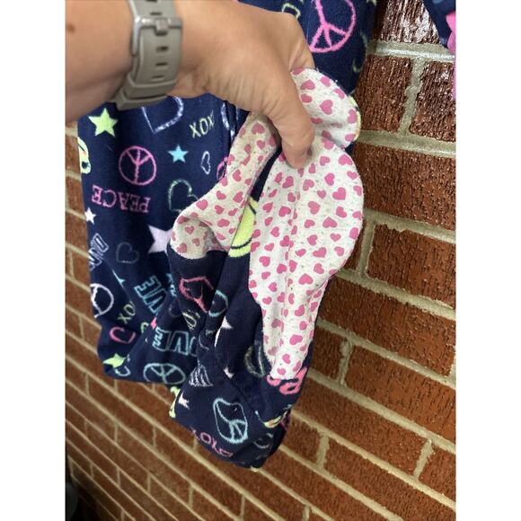 Circo Girls Footed Sleeper Pajamas Frogs Peace Blue XS 4-5 - Picture 2 of 7